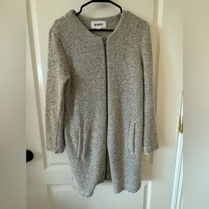 Anthropologie BB Dakota Cardigan Jacket Size M Full Zip Knit Raw Hem